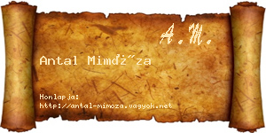Antal Mimóza névjegykártya